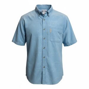 Columbia Men's Sky Blue fishing Button-Down Shirt size XL